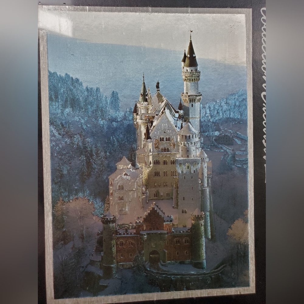 Vintage Castle Print Wall Art Puzzle - Snowy Turret Scene